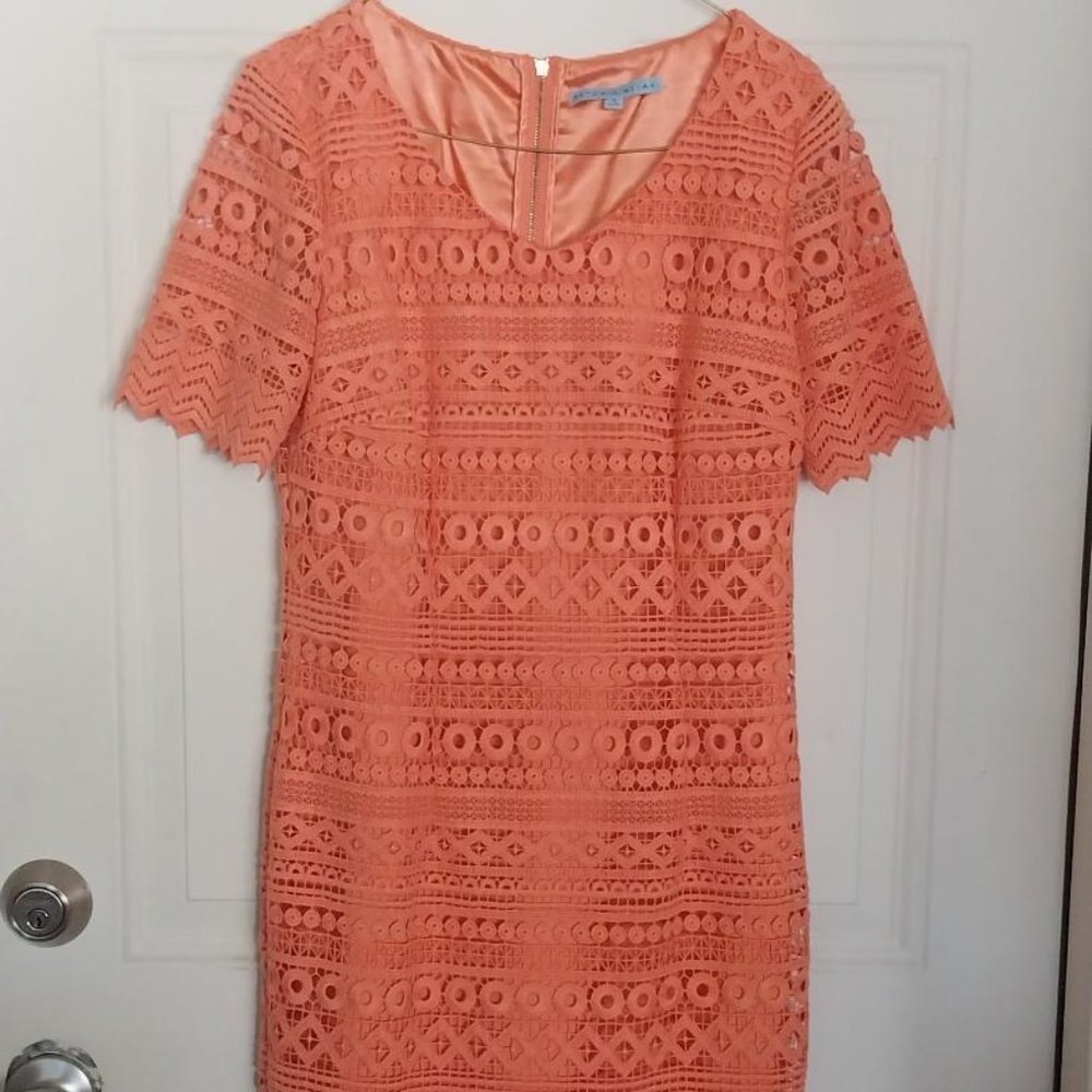 Antonio Melani Pink Lace Midi Pencil Party dress